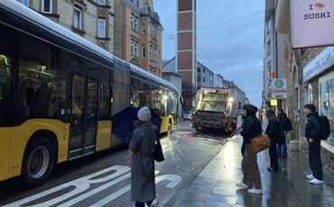 Startpunkt: Rosenbergplatz im Stuttgarter Westen. Das Ziel ist die Kreisredaktion in Waiblingen.