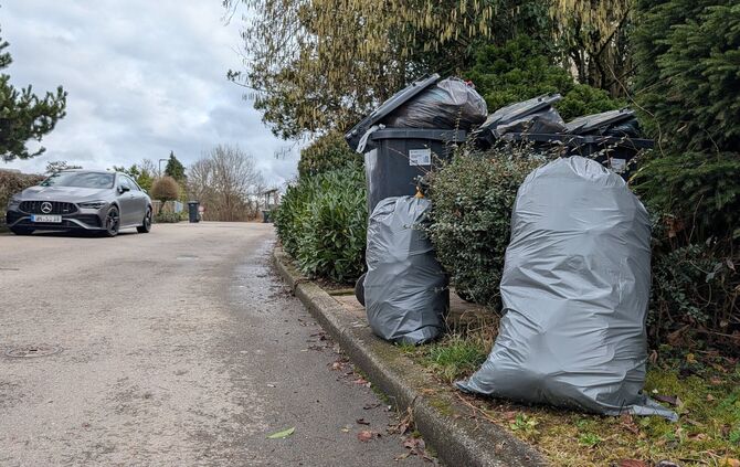 Kein schöner Anblick: Müll in der Stormstraße (am Montagmittag).