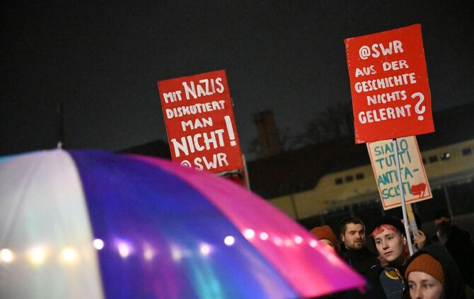 Vor der Landtagswahl: Protest vor SWR-Triell