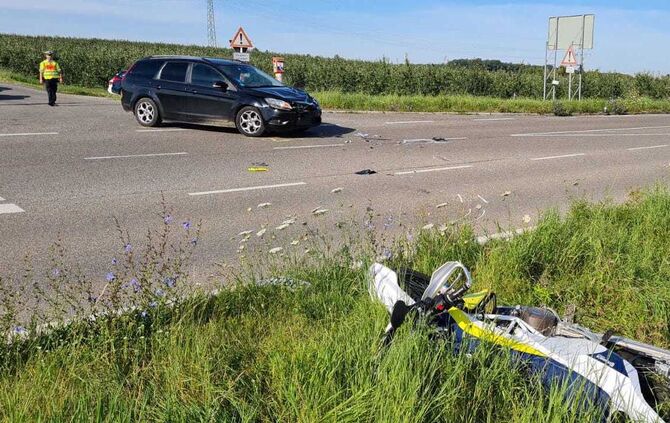 Motorradfahrer bei Unfall zwischen Kirchberg und Aspach schwer verletzt