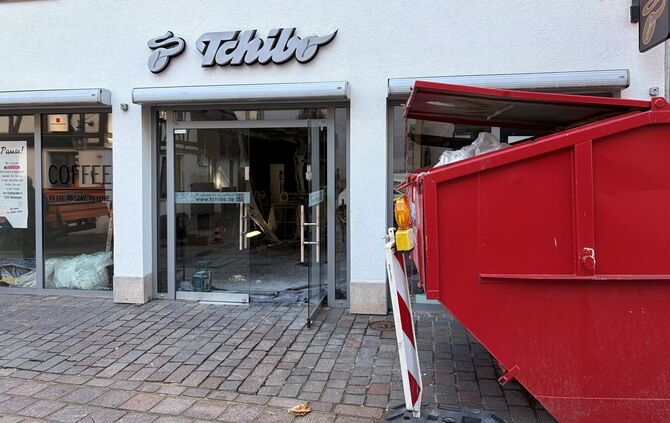 Die Tchibo-Filiale in der Winnender Innenstadt, Marktstraße 69.