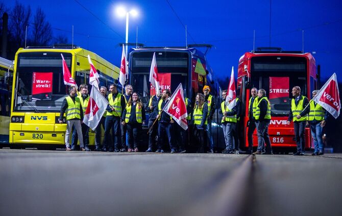Warnstreik im Nahverkehr - Schwerin