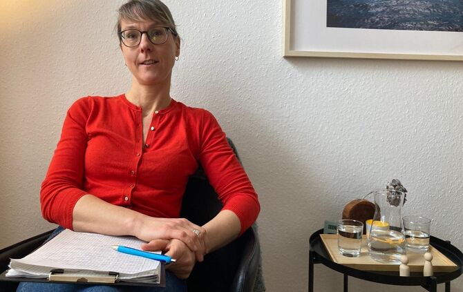 Friedericke Ballenberger in ihrer Waiblinger Praxis - bald wird sie ausschließlich bei Pro Familia in Stuttgart beraten. Waiblin