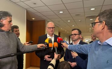 Brandenburgs Ministerpräsident Woidke und CDU-Landeschef Redmann