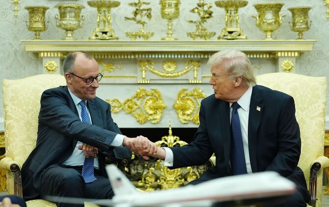 US-Präsident Trump empfängt Bundeskanzler Merz