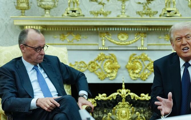 US-Präsident Trump empfängt Bundeskanzler Merz