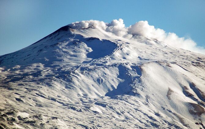 Schneebedeckter Ätna