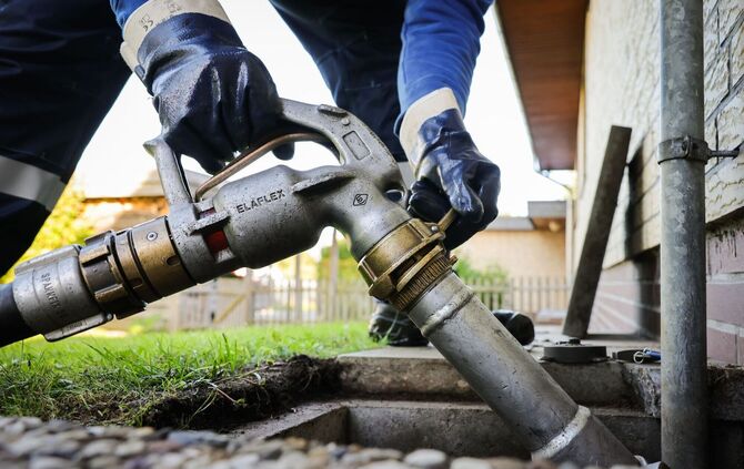 Heizöllieferung an ein Einfamilienhaus