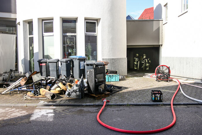 Kellerbrand, Backnanger Str., Rudersberg, 14.07.2020.