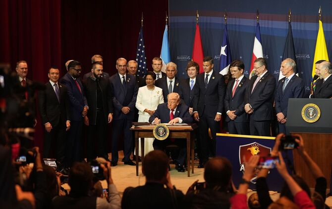 Trump empfängt Regierungschefs aus Lateinamerika und Karibik