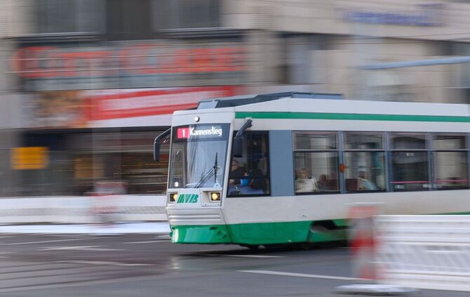 Die Frau geriet an einer Haltestelle in Magdeburg unter eine einfahrende Straßenbahn. (Symbolbild)