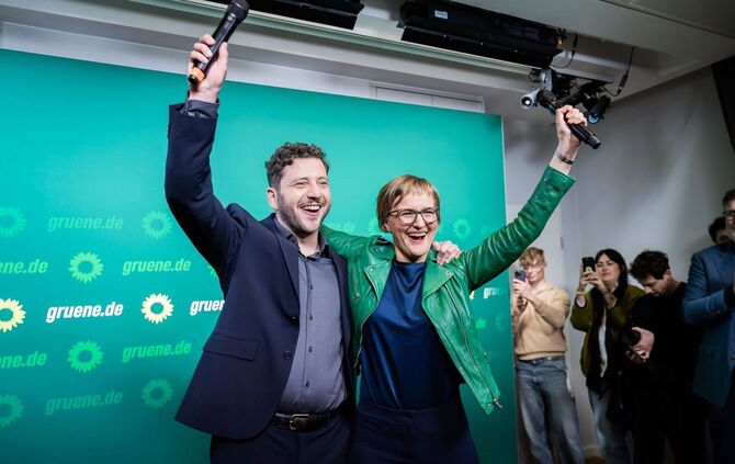 Landtagswahl in Baden-Württemberg - Wahlparty Grüne in Berlin