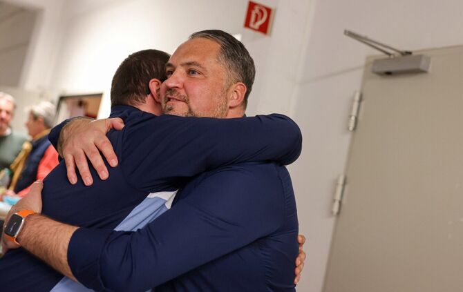 Christian Gehring, CDU, Wahlkreis Schorndorf, hat Grund zur Freude, obwohl seine Partei es im Land den letzten Hochrechnungen vo