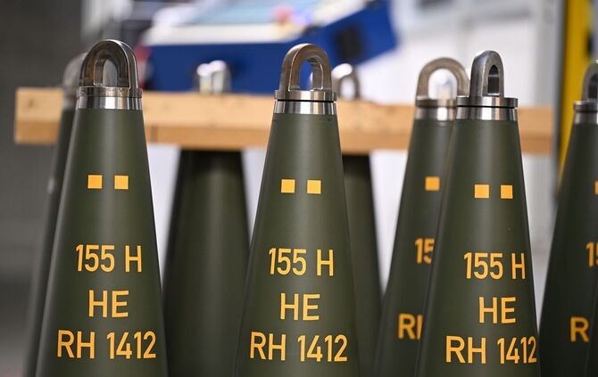 Artilleriegranaten von Rheinmetall