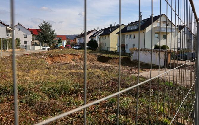 Das Baugrundstück zwischen Mörikestraße und Südstraße in Korb.