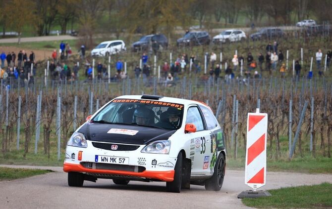 Bester Rems-Murr-Starter: Trotz technischer Probleme an seinem Honda Civic Type-R war der Winnender Marcel Knorpp in Öhringen al