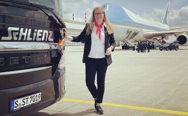 Melina Winter fährt einige Touren mit Schlienz Bussen. Für die aktuelle Staffel von Germanys Next Topmodel ging es nach Berlin.