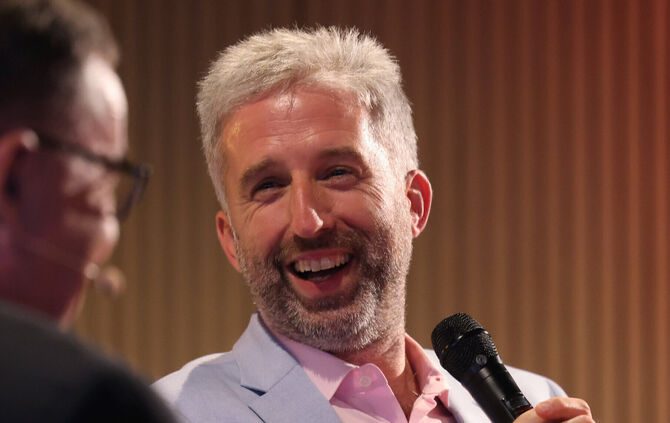 Boris Palmer (das Foto entstand 2025 bei seinem Besuch in Grunbach).