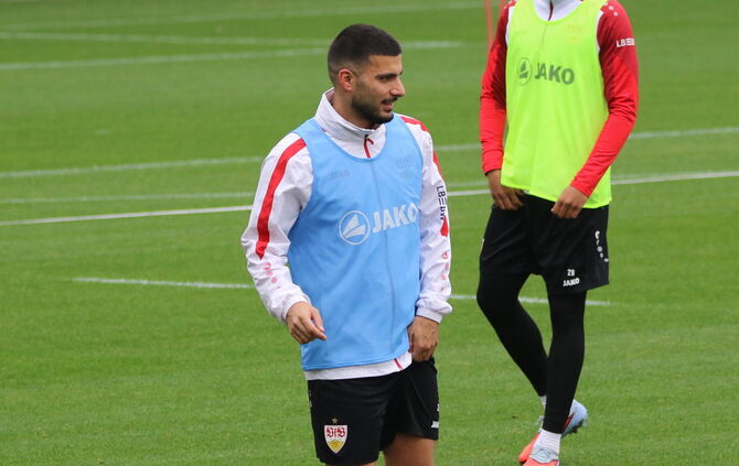 Deniz Undav im Training des VfB Stuttgart.