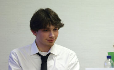 Jasin Keskin, Co-Kreisvorsitzender der Jusos, war vor der Landtagswahl beim Junge-Wähler-Forum des Zeitungsverlags Waiblingen da