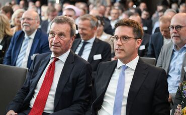 Günther H. Oettinger (l) und Manuel Hagel (r) 