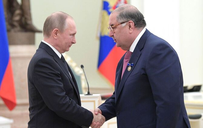 Wladimir Putin und Alischer Usmanow