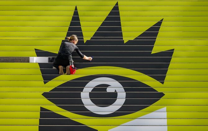 Vorbereitungen auf die Leipziger Buchmesse