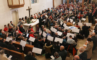 Bezirksposaunentag in der Sankt-Gallus-Kirche in Welzheim.