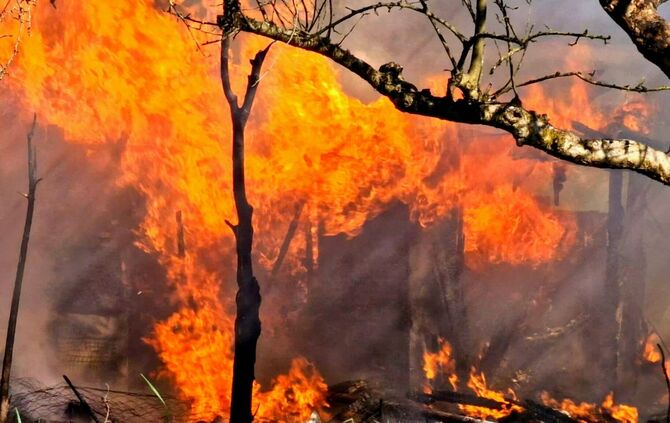 Am Mittwoch kam es auf einem Gartengrundstück in Beinstein zu einem Brand.