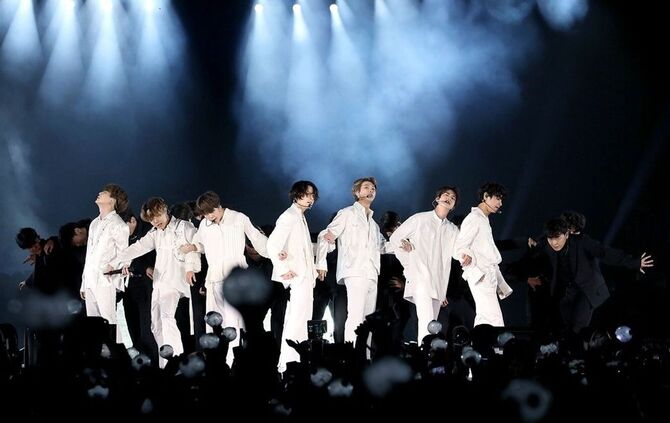K-Pop-Band BTS bei Konzert