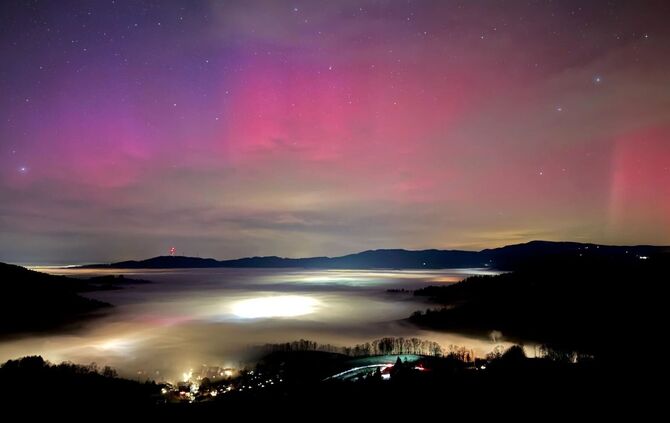 Tanzen sie bald wieder über den Nachthimmel? Polarlichter über dem Schwarzwald. (Archivbild)