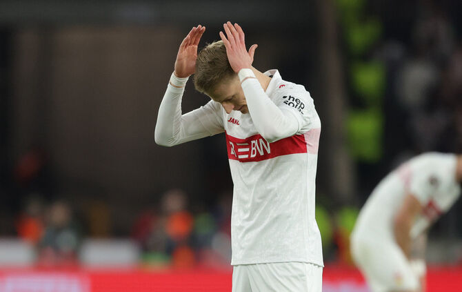 Chris Führich spielte in Porto stark, am Ende schied der VfB dennoch aus der Europa Leage aus.