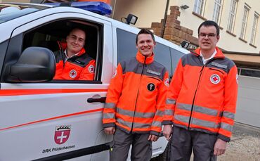 Das DRK Plüderhausen hat sich personell neu aufgestellt: Luis Grau (Bereitschaftsleiter), Daniel Schumacher (stellvertretender B