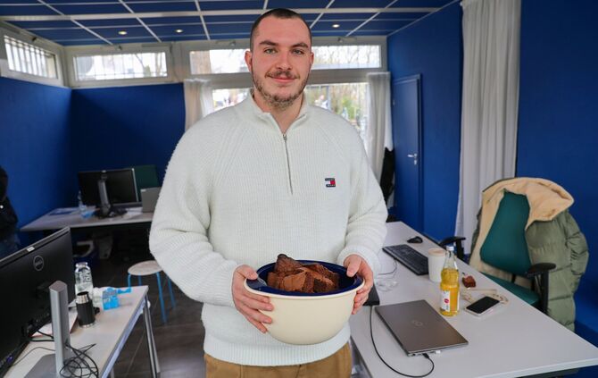 Dominik Wolf, unser Kollege aus der Medienwerkstatt des Zeitungsverlags Waiblingen, hat in der Mittagspause einfach mal selbstge