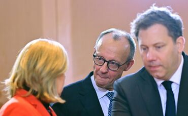 Bärbel Bas, Friedrich Merz und Lars Klingbeil