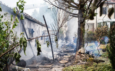 Brand, Schlesierweg, Waiblingen, 14.07.2020.