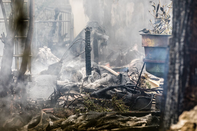 Brand, Schlesierweg, Waiblingen, 14.07.2020.