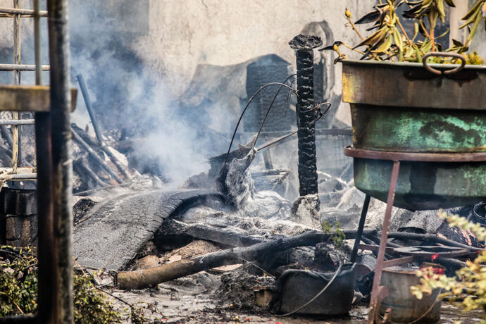 Brand, Schlesierweg, Waiblingen, 14.07.2020.