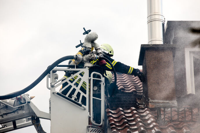 Brand, Schlesierweg, Waiblingen, 14.07.2020.