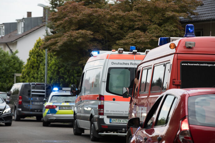 Brand, Schlesierweg, Waiblingen, 14.07.2020.