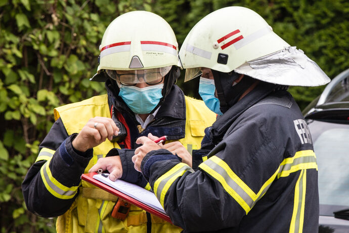 Brand, Schlesierweg, Waiblingen, 14.07.2020.