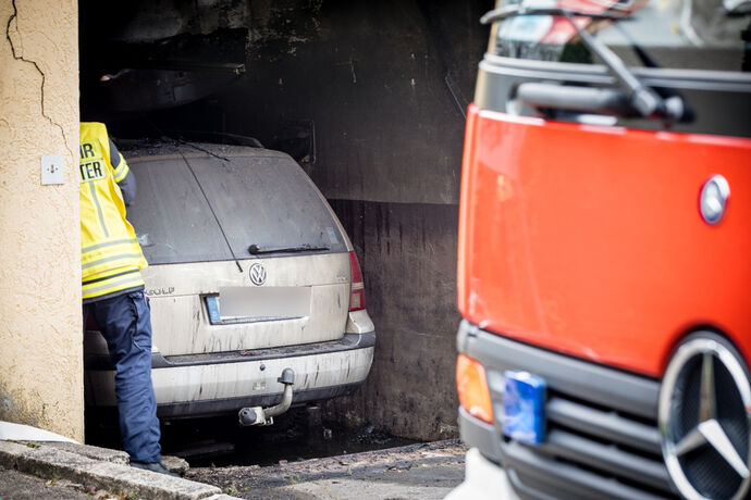 Brand, Schlesierweg, Waiblingen, 14.07.2020.