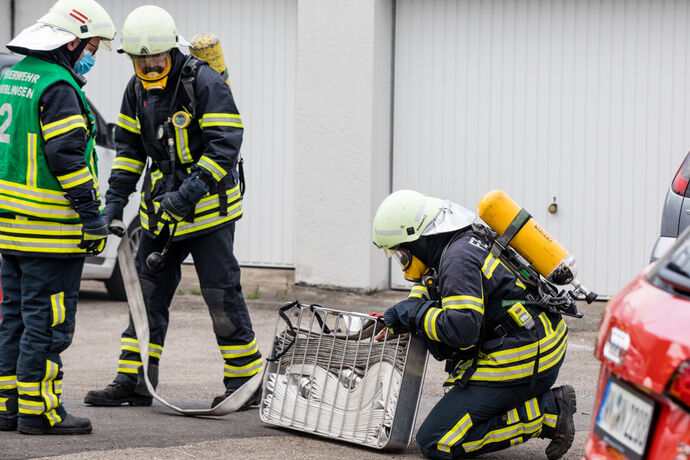 Brand, Schlesierweg, Waiblingen, 14.07.2020.