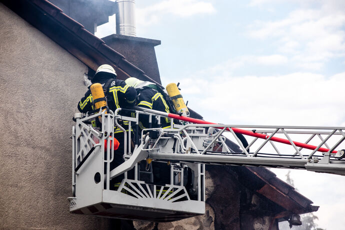 Brand, Schlesierweg, Waiblingen, 14.07.2020.