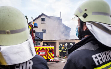 Brand, Schlesierweg, Waiblingen, 14.07.2020.