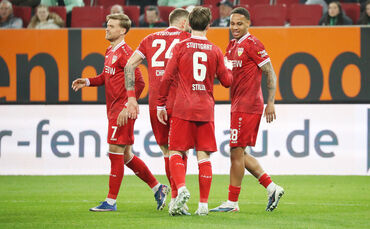 Der VfB Stuttgart hatte in Augsburg mächtig Grund zu jubeln.