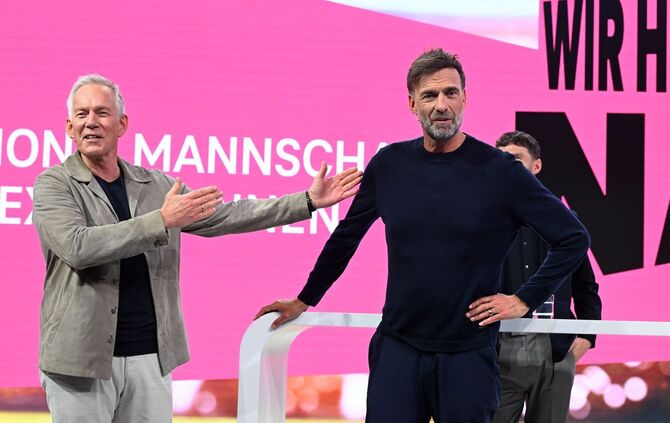 Telekom-Pressekonferenz:Konzept zur WM mit Klopp, Müller, Hummels