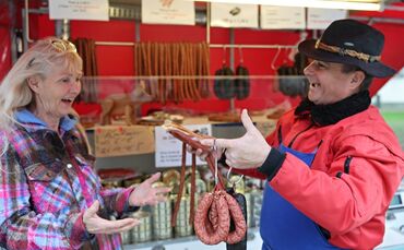 Krämermarkt in Welzheim! Das hebt die Stimmung am trüben Mittwoch.