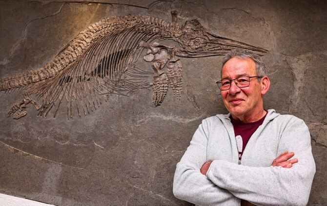 Der Schorndorfer Georg Göltz ist ein begeisterter Fossilien-Sammler.