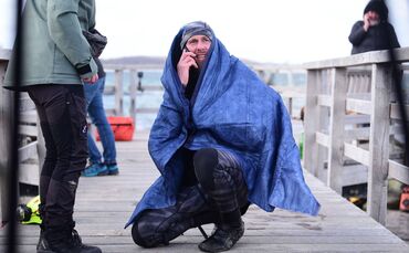 Wal an der Ostseeküste gestrandet